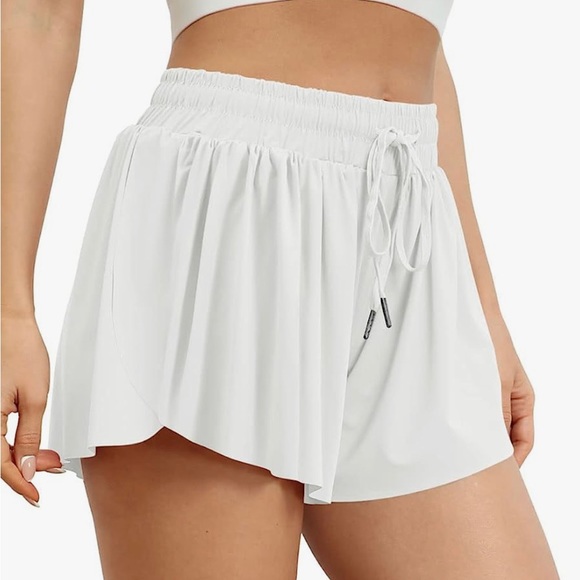 automet Shorts Automet Womens Flowy Running Shorts White Large